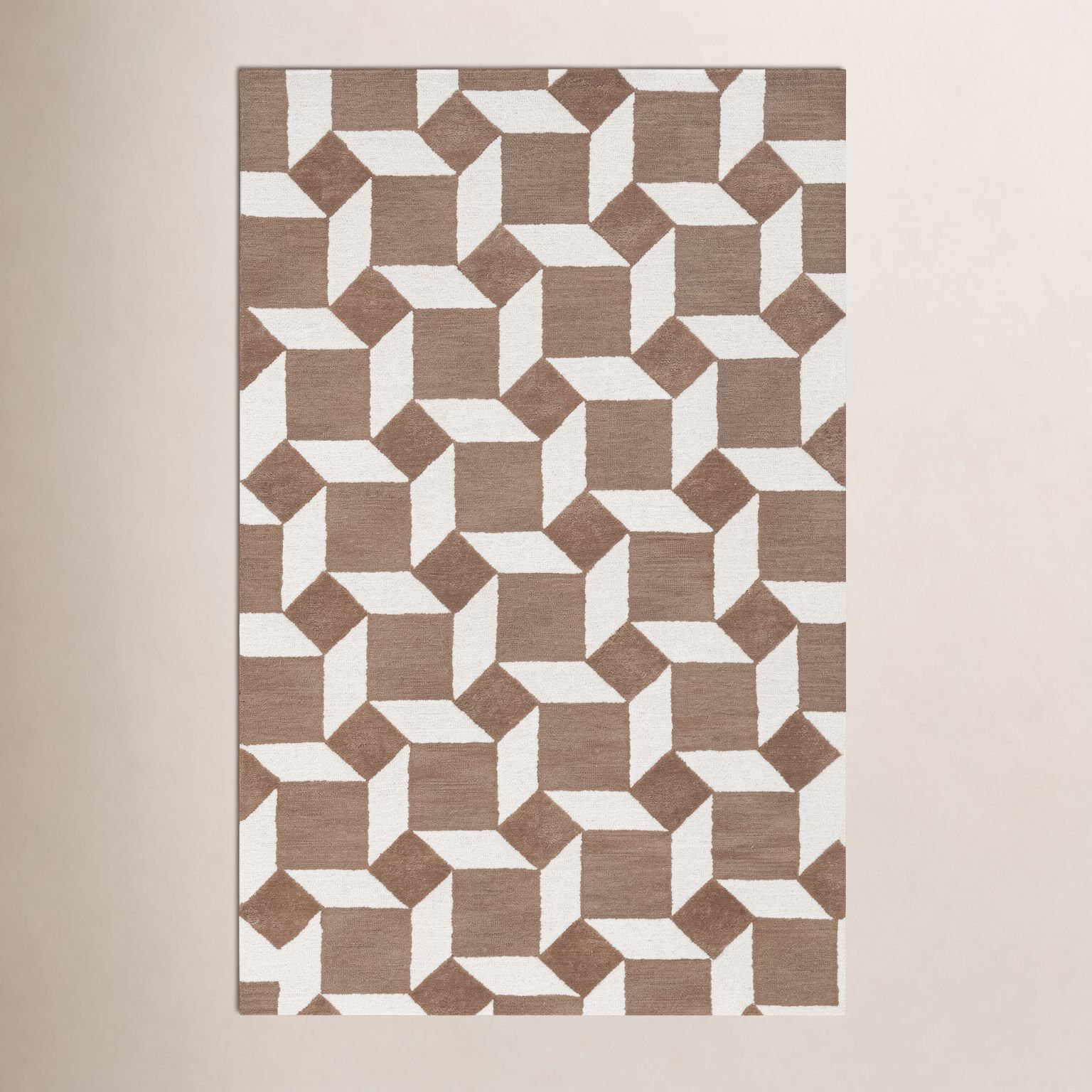 Woodcliff Hand-Tufted Geometric Rug, Rectangle 5' x 8'