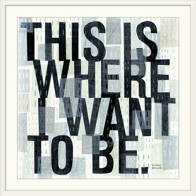 «William This is Where» par Michael Mullan - reproduction d'art textuel, H 20" x l 20" x P 1", Cadre blanc
