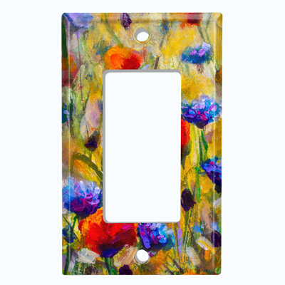 Patterned 1 - Gang Toggle Light Switch Standard Wall Plate