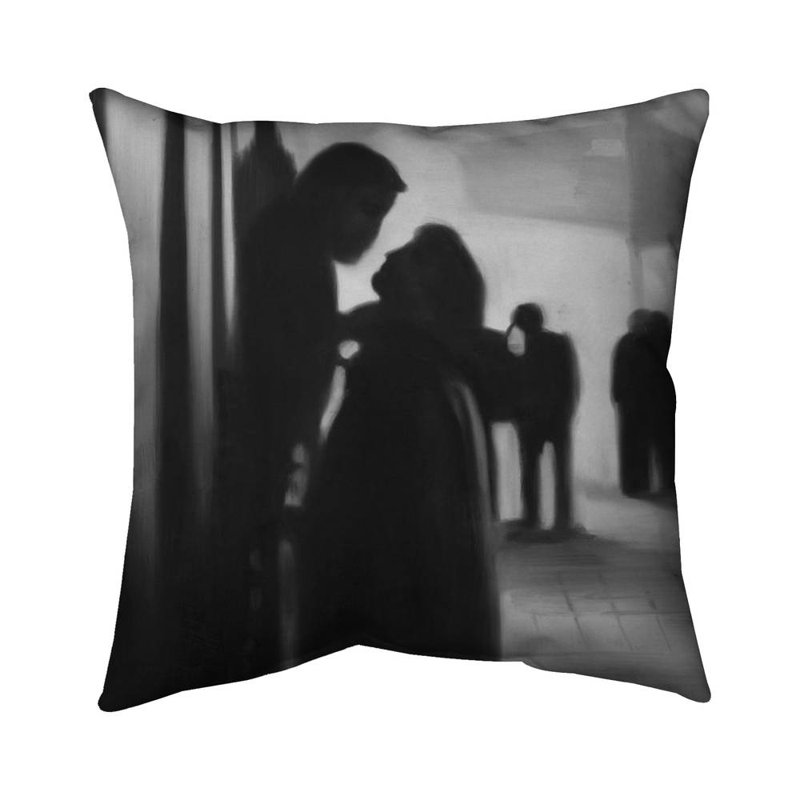 Couple at the Train Station - Romantic – Throw Pillow Cover Only, Double-Sided Print, Insert Not Included