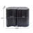 2-In-1 Irregular Mgo End Table, Split Design, Small Space Friendly,Indoor Outdoor Use,Black Color-2037127471