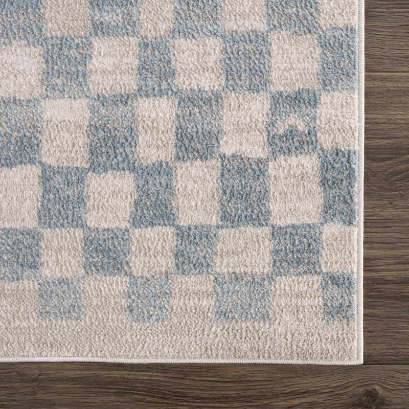 Tapis à oreilles bleu Wingard, Rectangle 6 pi 7 po x 9 pi