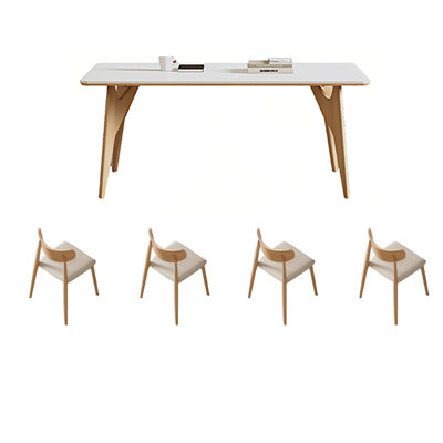 Ensemble de chaises de table en bois de frêne élégant