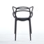 Ensemble de 4 chaises contemporaines transparentes pour la maison et le bureau-2077798977