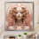 Futuriste modèle glam en rose pastel et or