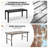 6-Person  Extendable Aluminum Patio Dining Set with Folding Reclining Armchairs,  63.78’‘ in W X 27.56'' in D