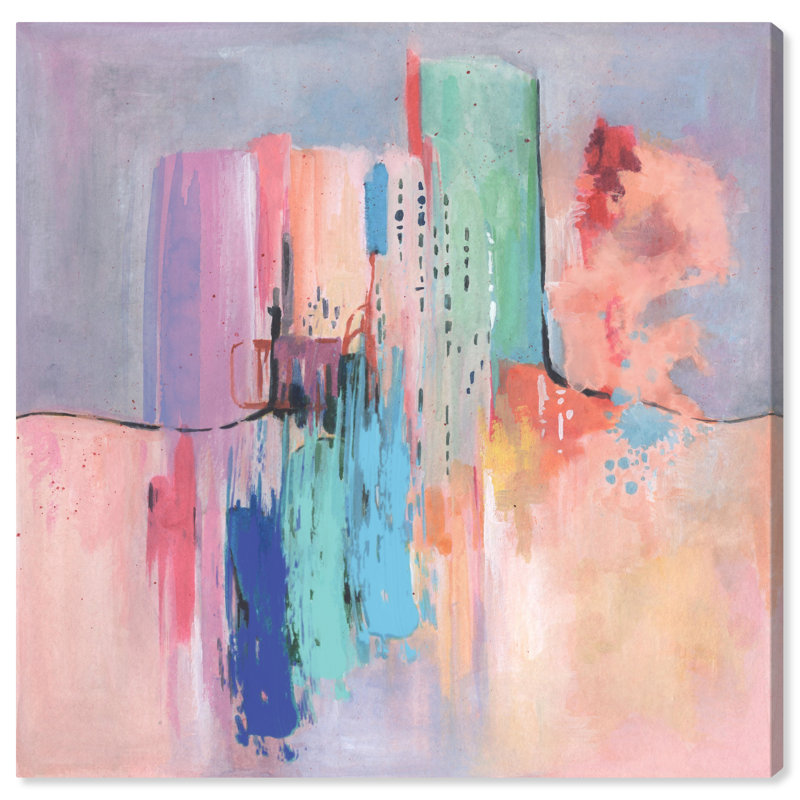 «Abstract Reflection On Canvas» par Wynwood Studio, reproduction, L 40 po x H 40 po