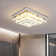 17.71" Modern Square Crystal Infinitely Dimmable Ceiling Light With Remote Control