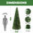 Traditional Pre-Lit Slim Christmas Tree – Illuminated with Warm Lights and Sturdy Metal Stand for Effortless Holiday Charm-2140505571
