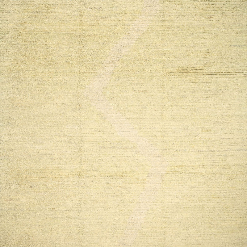 Tapis beige contemporain, Carré 3 pi