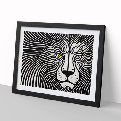 XH1022-1872X Celebrated Abstract Lion - Single Picture Frame Painting