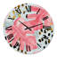 Horloge murale colorée Monstera On Rough Brush Strokes I-60327859-60398617