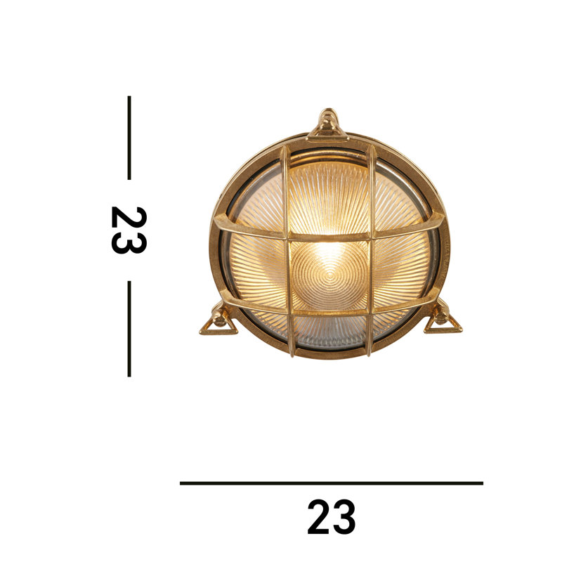 Corinna Gold 22.5cm H Outdoor Bulkhead