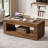 43.3" Coffee Table For Living Room, Modern Farmhouse Coffee Table With Storage