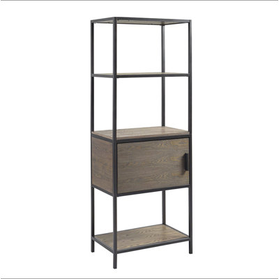 3-Shelf Bookcase with Storage Cabinet