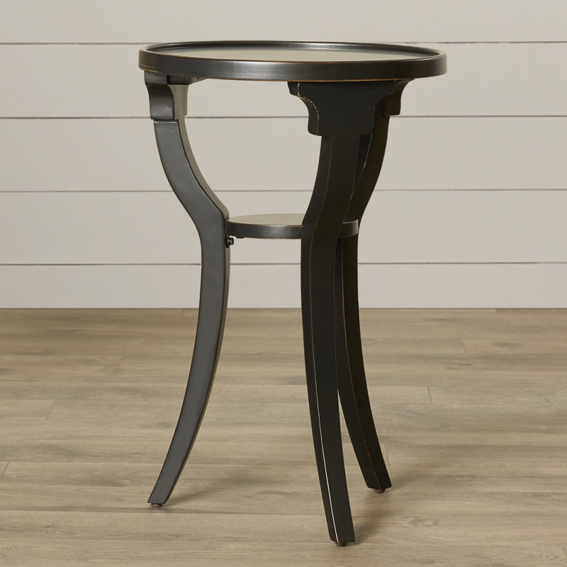 Dalton Round 15.75"W Side Table, Black Licorice