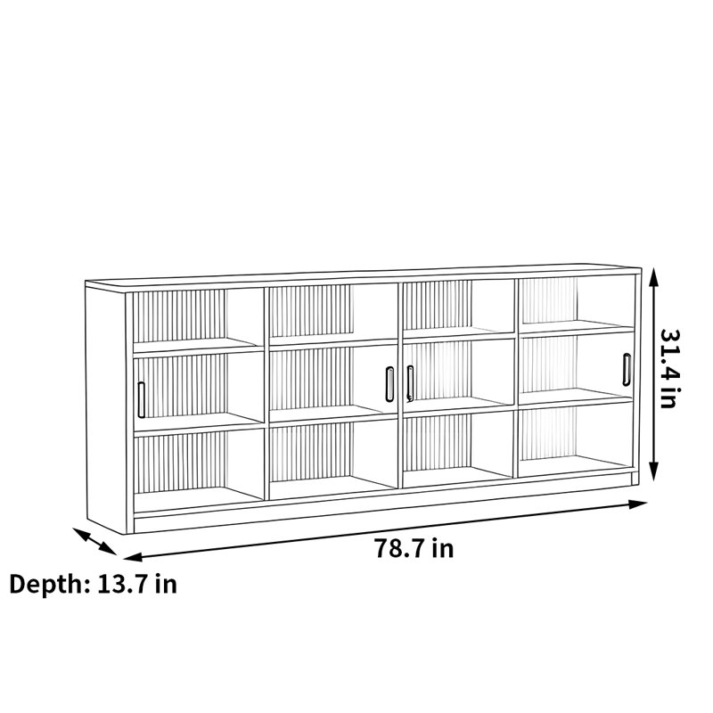 Florus, (3 tablettes) H 31,4 po x l 78,7 po x P 13,7 po