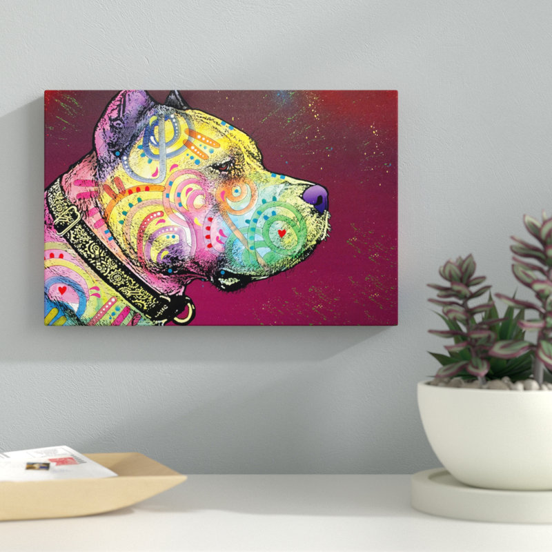 Pit Bull Soul, impression sur toile tendue, H 18 po x l 26 po x P 1,5 po, Cadre noir