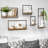 Loddie Metal and Wood Wall Shelf Set Modern Floating Display Shelves with Iron Frame, Decorative and Functional Wall Storage, Stylish Industrial Design