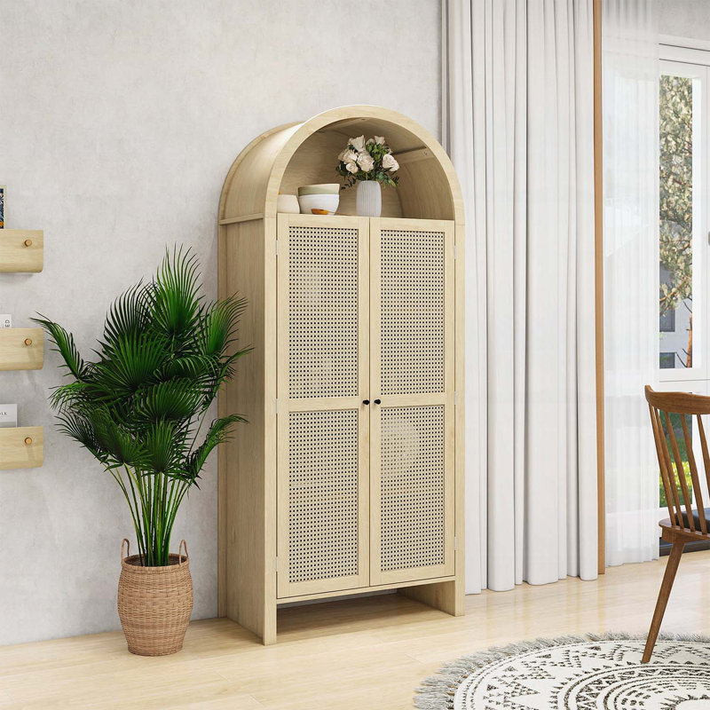 70.28" Tall Arched Kitchen Pantry