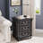3 Drawer Bedside Table With Reading Light-829931891