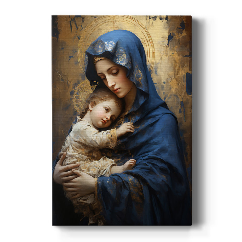 Religieux - li - Toile tendue avec châssis de qualité supérieure - prête à être accrochée, H 36 po x l 24 po