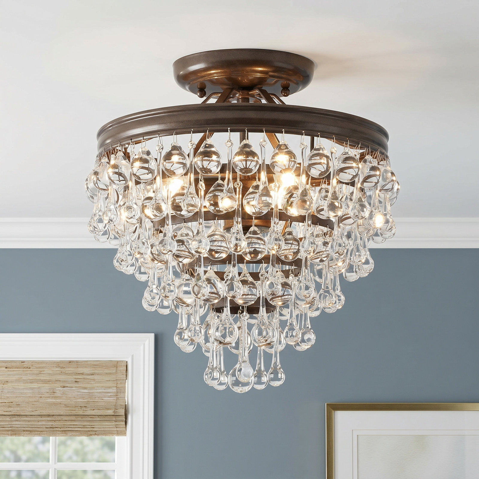 Stoneham 3-Light Semi Flush Mount