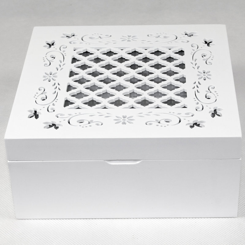 Wood Jewelery Box, White
