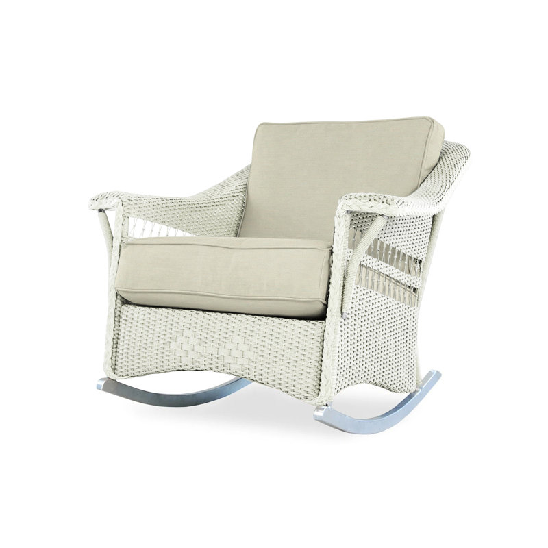 Nantucket Outdoor Rocker Chair, Bright Side Fog, Ivory