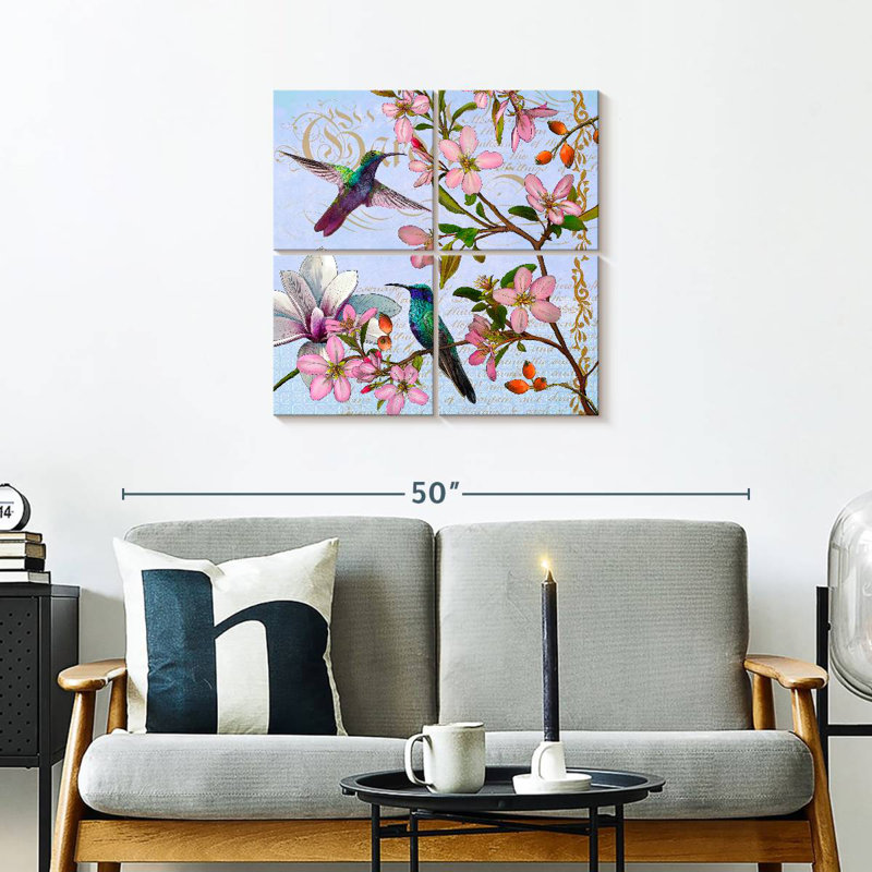 Colibri Brampt botanique, H 26 po x l 26 po
