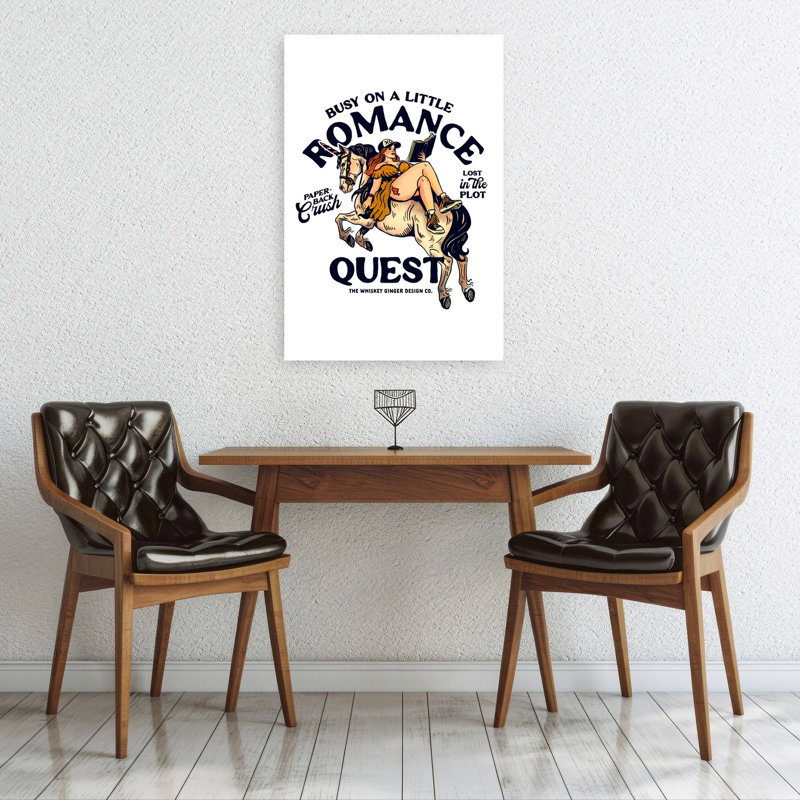 «Romance Quest Bookish Smut Reader Gift», art rétro rétro cheval, 36" H x 24" W