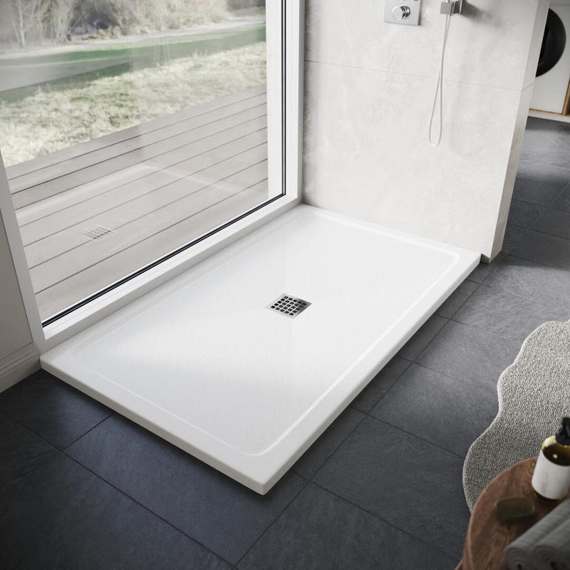 Caleigha W D Shower Tray, 4cm H x 150cm W x 90cm D