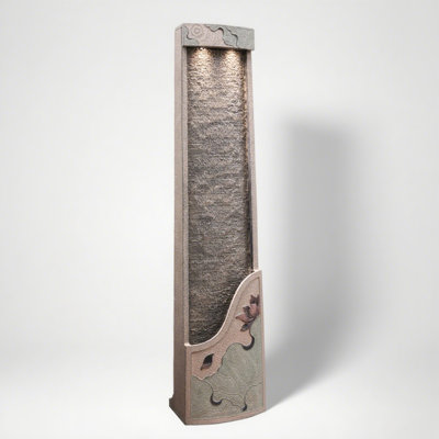 Modern Bluestone Powder Resin Flowing Water Ornament