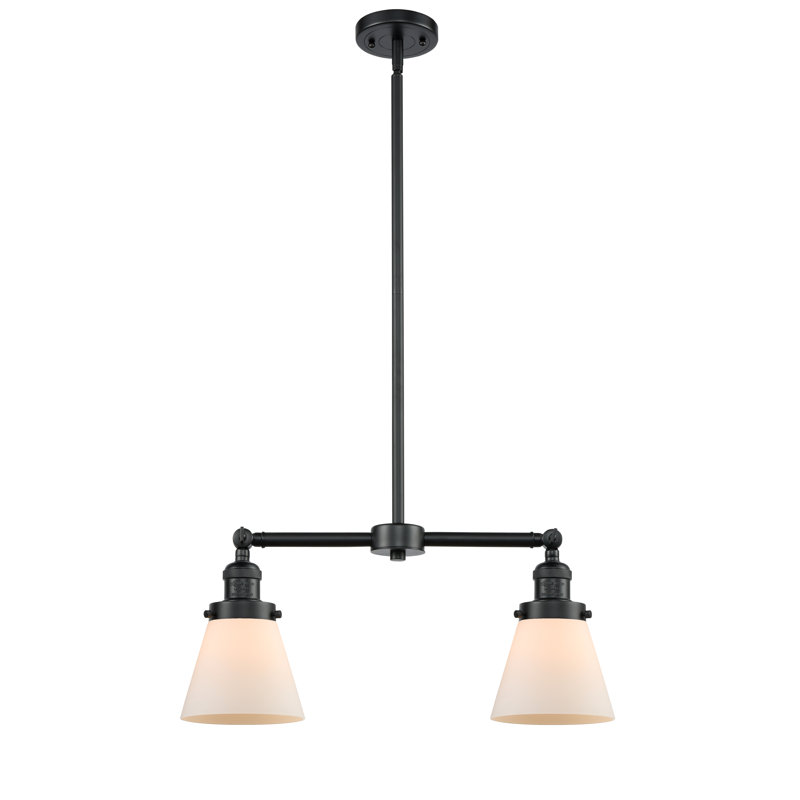 Stonecipher 2 - Light Kitchen Island Pendant, 6 Watt Vinage LED Bulb, Smoked, Oil Rubbed Bronze