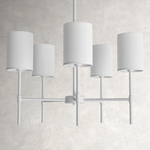 Ebers 5-Light Chandelier In Bisque White