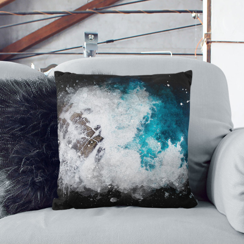 Square Throw Cushion, 40cm H x 40cm W x 15cm D, Stone