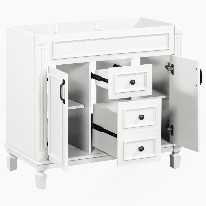 Meuble-lavabo 36 po sans lavabo supérieur, armoire seulement, Blanc