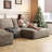 Boneless 107" L-Shaped Sofa With Ottoman