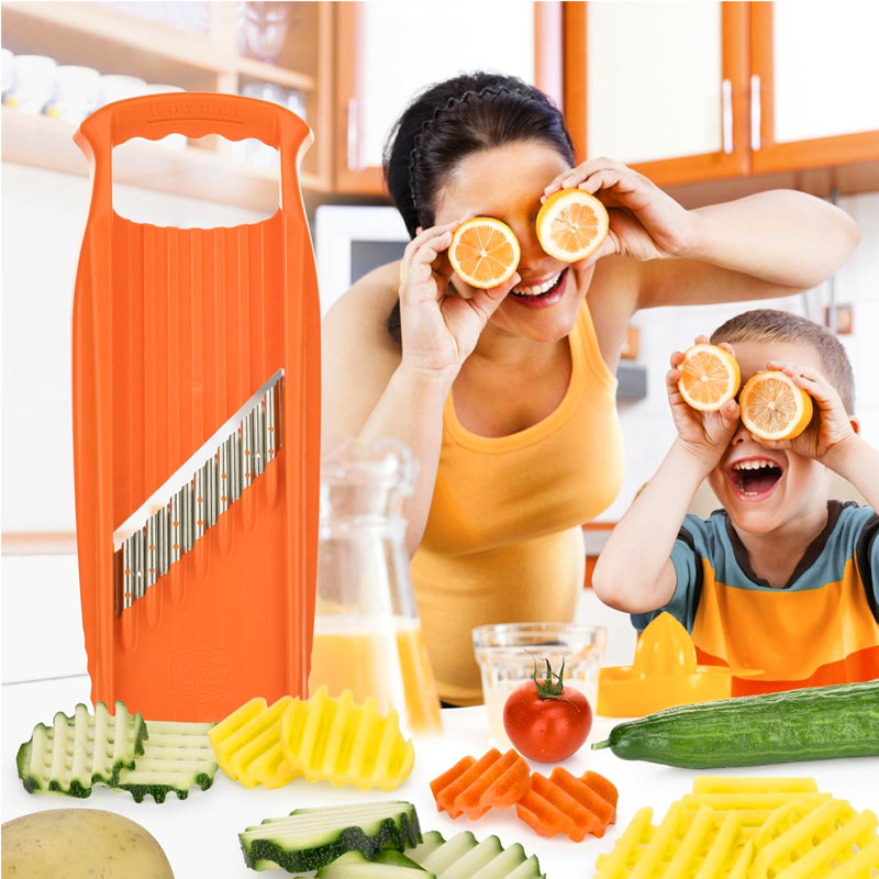 Râpe Borx Wave Waffle Xxl, orange, Orange