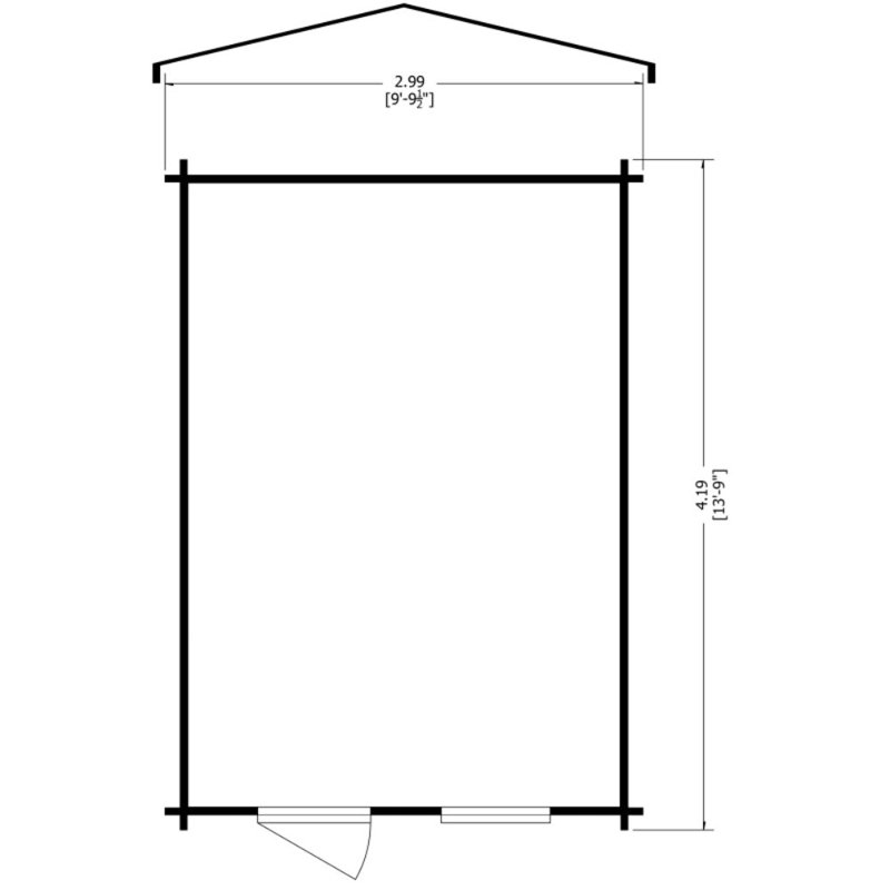 Skowhegan 10 x 14 Ft. Tongue and Groove Log Cabin, Yes