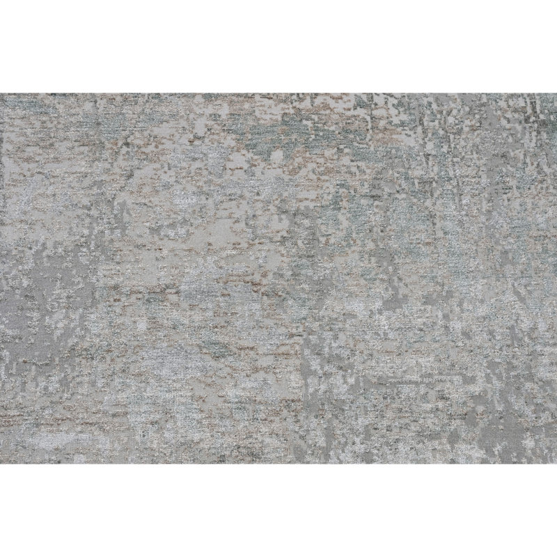Tapis argent noué à la main de haute qualité