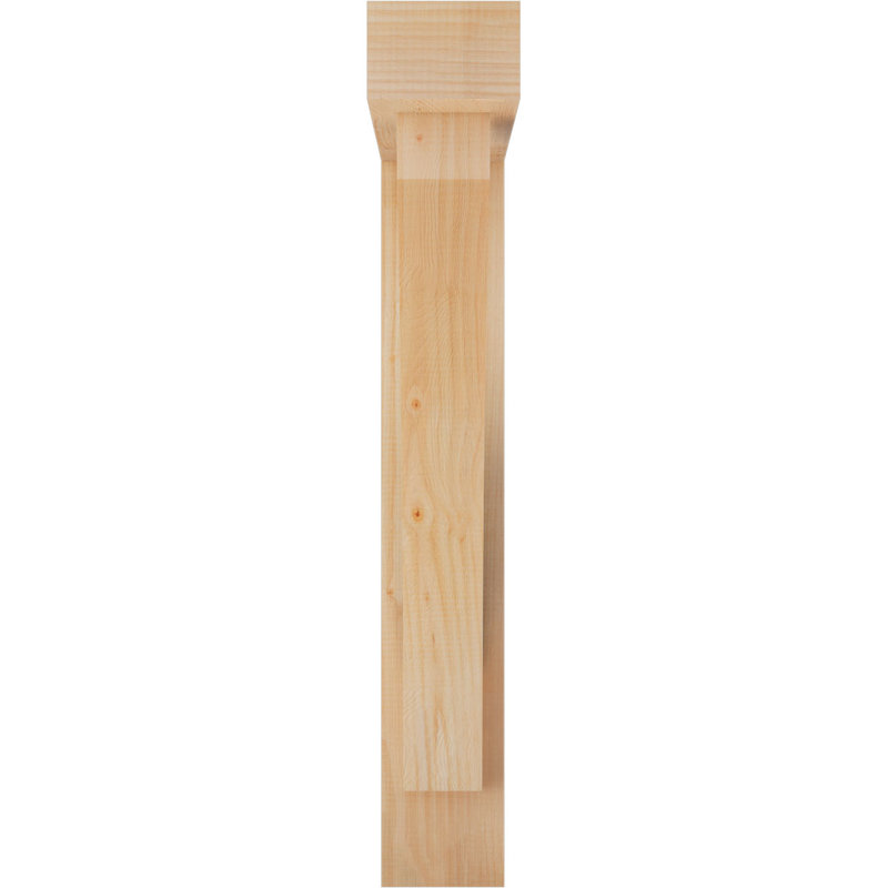 Thorton Block Bracket with Offset Brace, 36 x 28, 5 1/2"W Douglas Fir (Smooth)