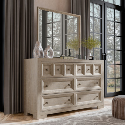 Schell 6-Drawer Dresser With Mirror
