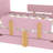 Full Size Platform Bed With Storage Drawers, Solid Wood Beds Frame With Bed Guardrail, Small Shelf, And Hooks, No Box Spring Needed, Pink-1322145174-1322145175
