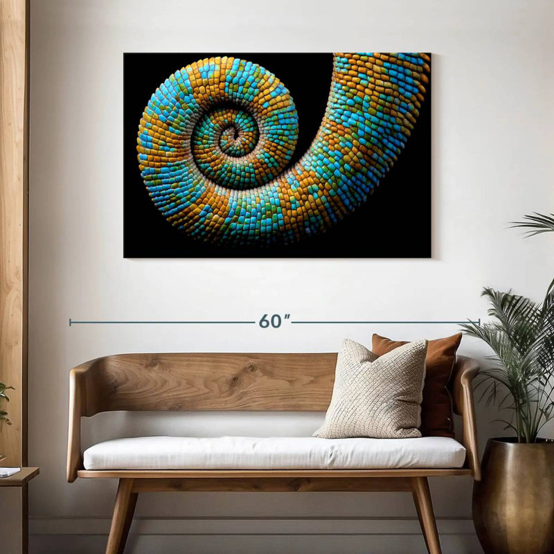 Brampt Curled Chameleon, 30" H x 45" W