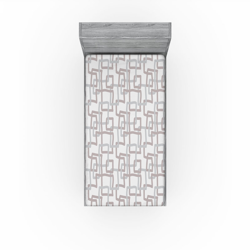 Drap-housse géométrique Ambesonne, Drap-housse de taille simple