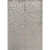 Himalayan Art Damask Area Rug in Blue