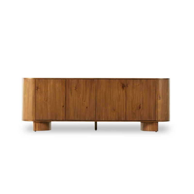 Buffet de 94 po de large Haiden, Acacia brun assaisonné