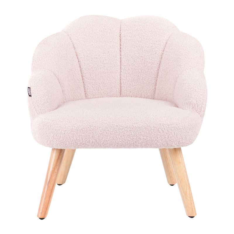 Kids Boucle Armchair Pastel MILAND, Pink
