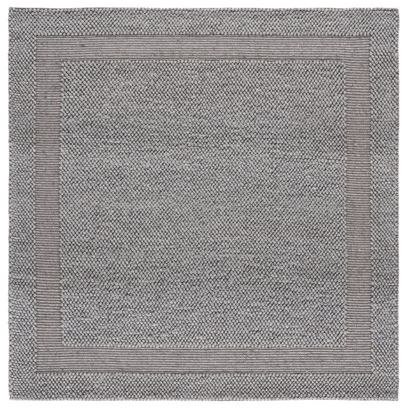 Natura Hand Woven Wool; Cotton; Recycled P.E.T Solid Color Indoor Rug, Square 6'